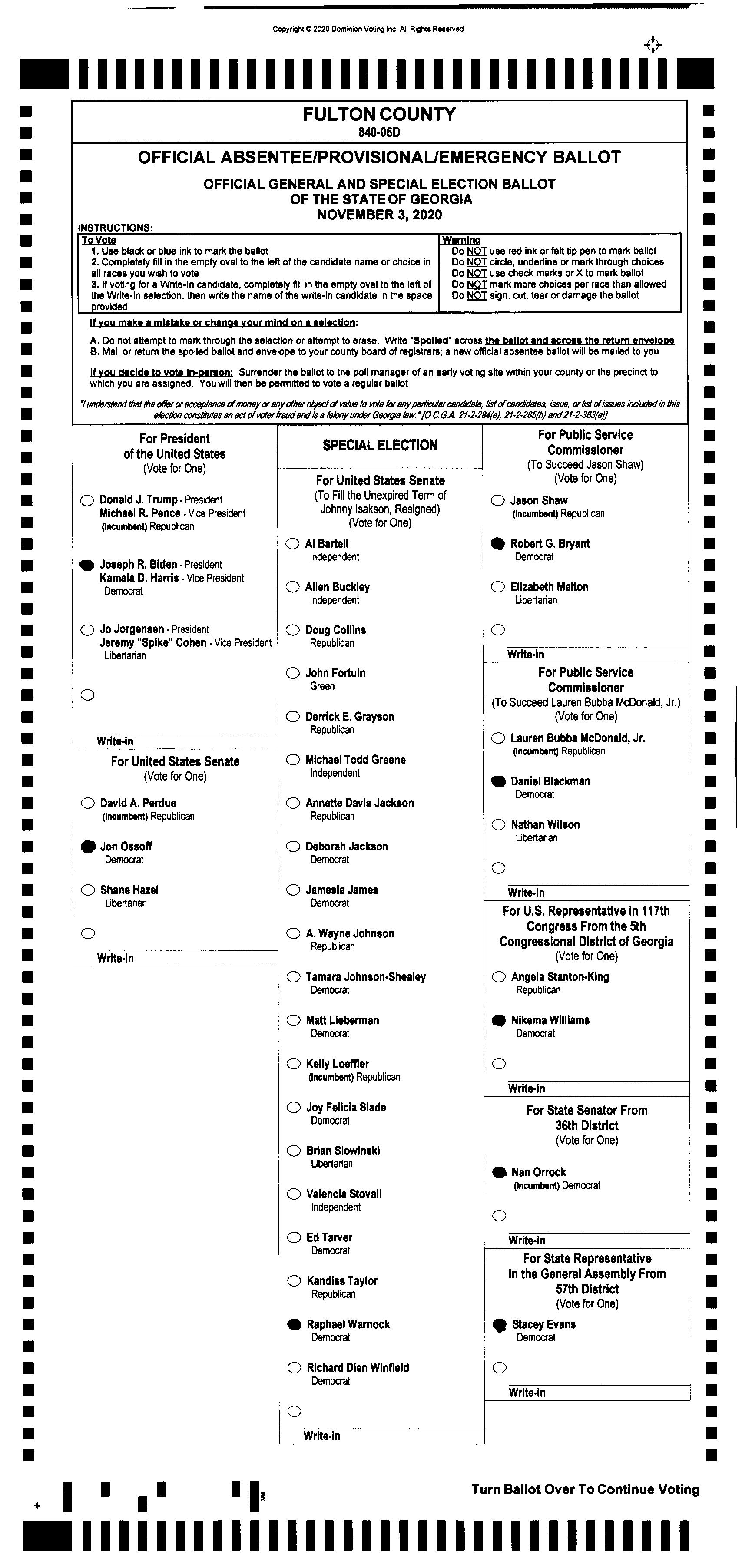 Doubled Ballot